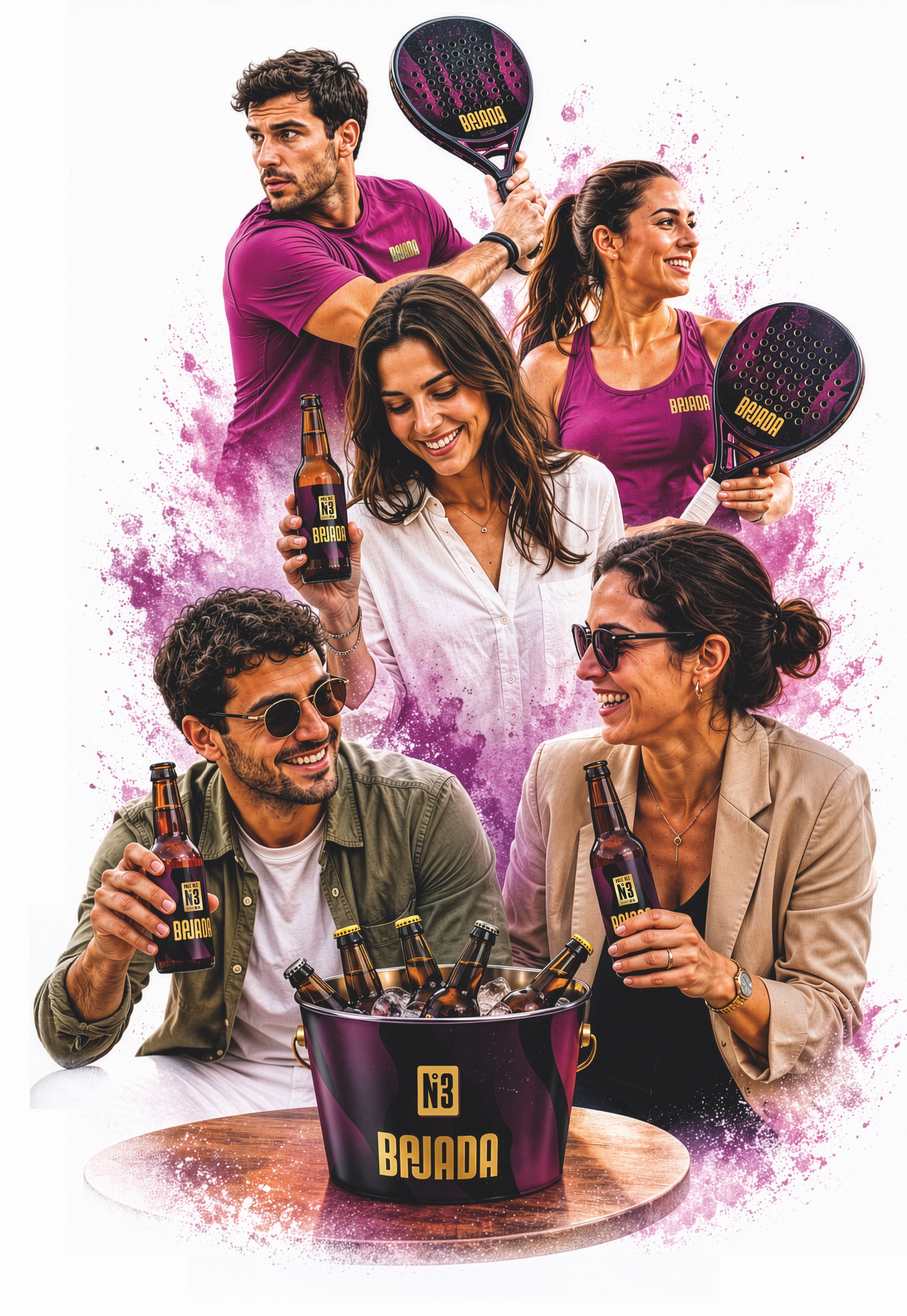 Joueuses et joueurs de padel partageant une Bajada